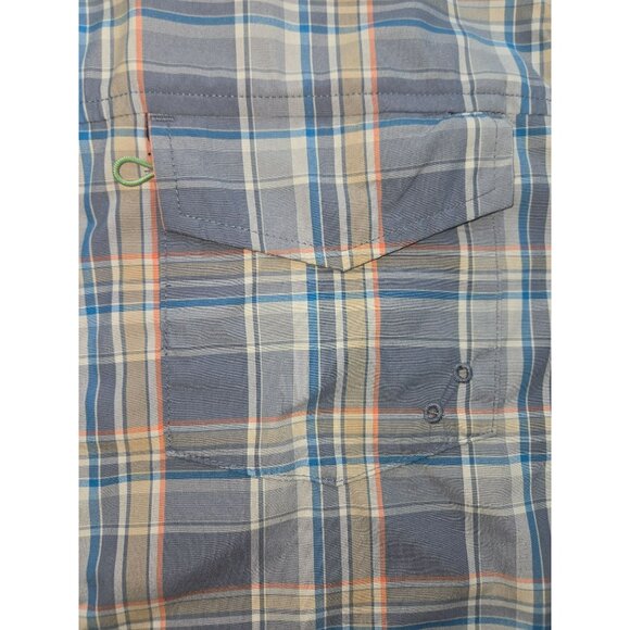 Exofficio Mens Plaid Short Sleeve Fishing Shirt Medium - Picture 6 of 9